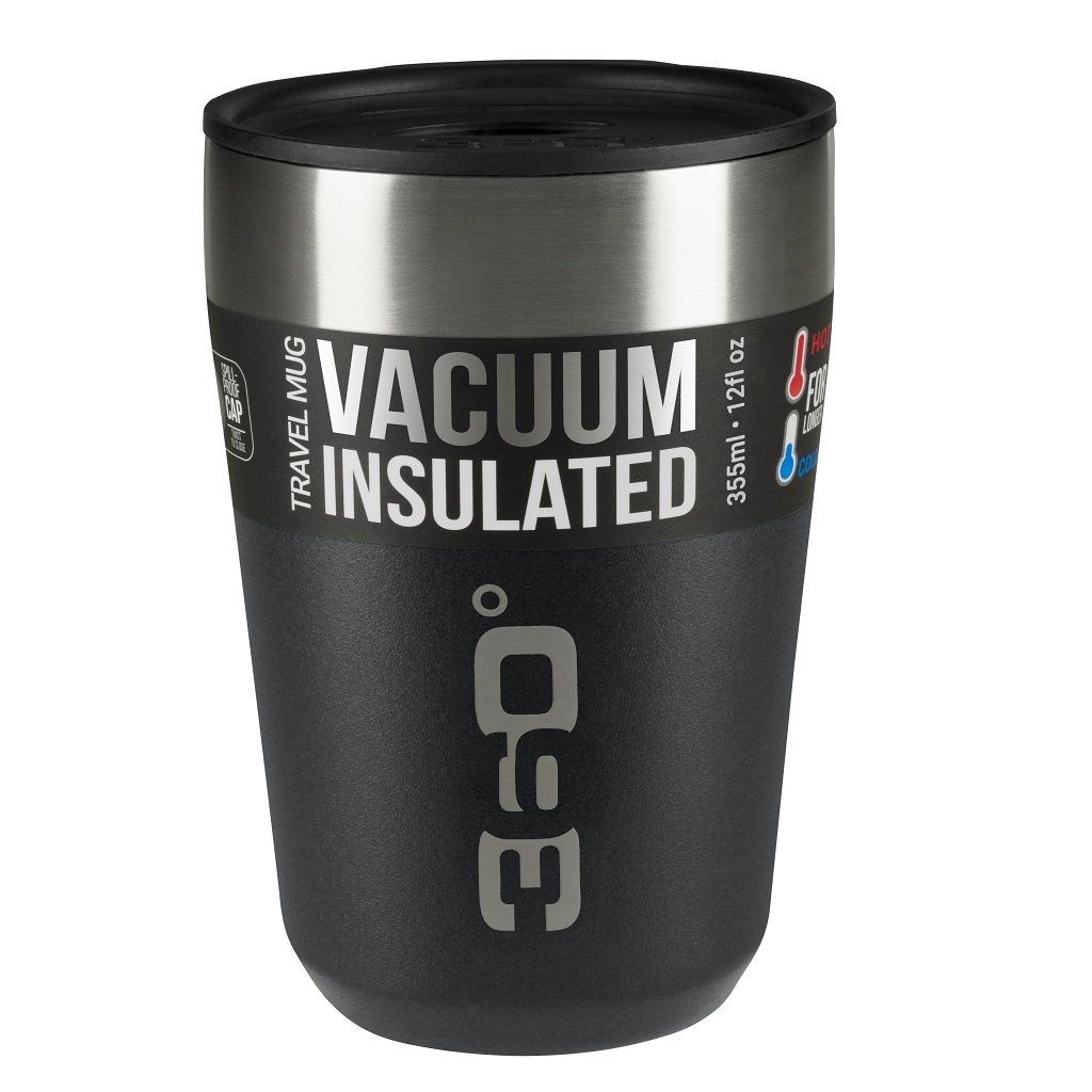 360 Degrees Vacuum Insulated 355ml Travel Mug - Black