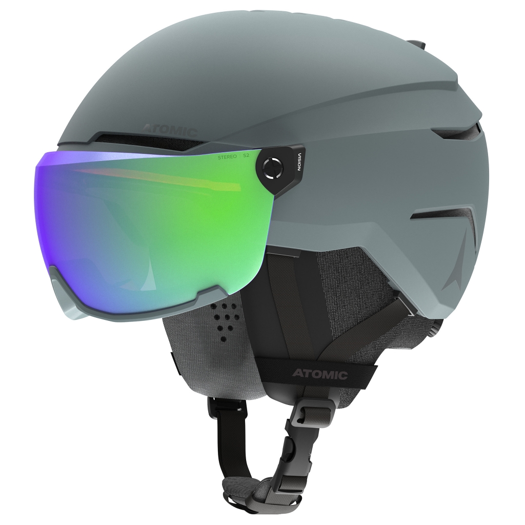 Atomic Savor Visor Stereo Ski Helmet Unisex - Green / Green Stereo