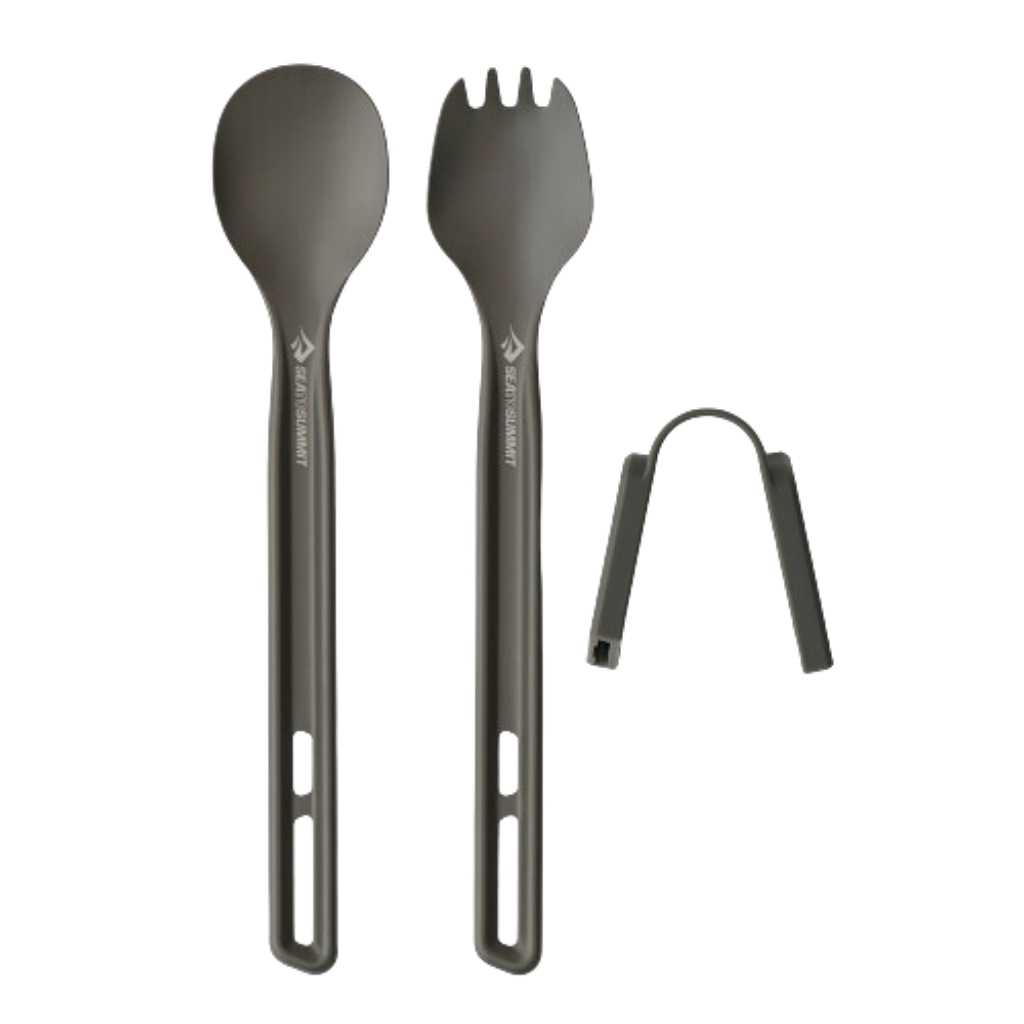 Frontier UL Cutlery Set - Long Handle Spoon & Spork + Tong Adaptor