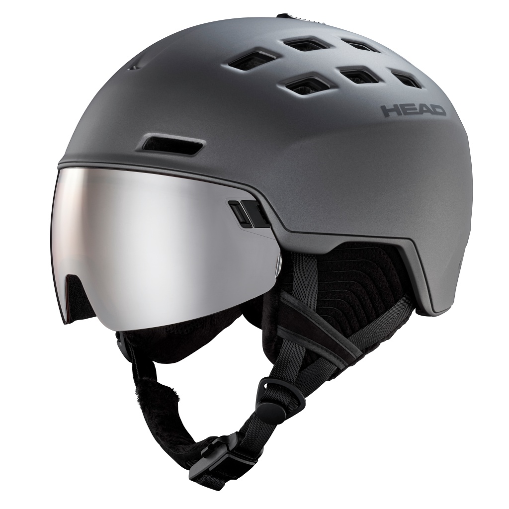 Head Radar Visor Ski Helmet Unisex - Anthracite / Silver Visor Lens