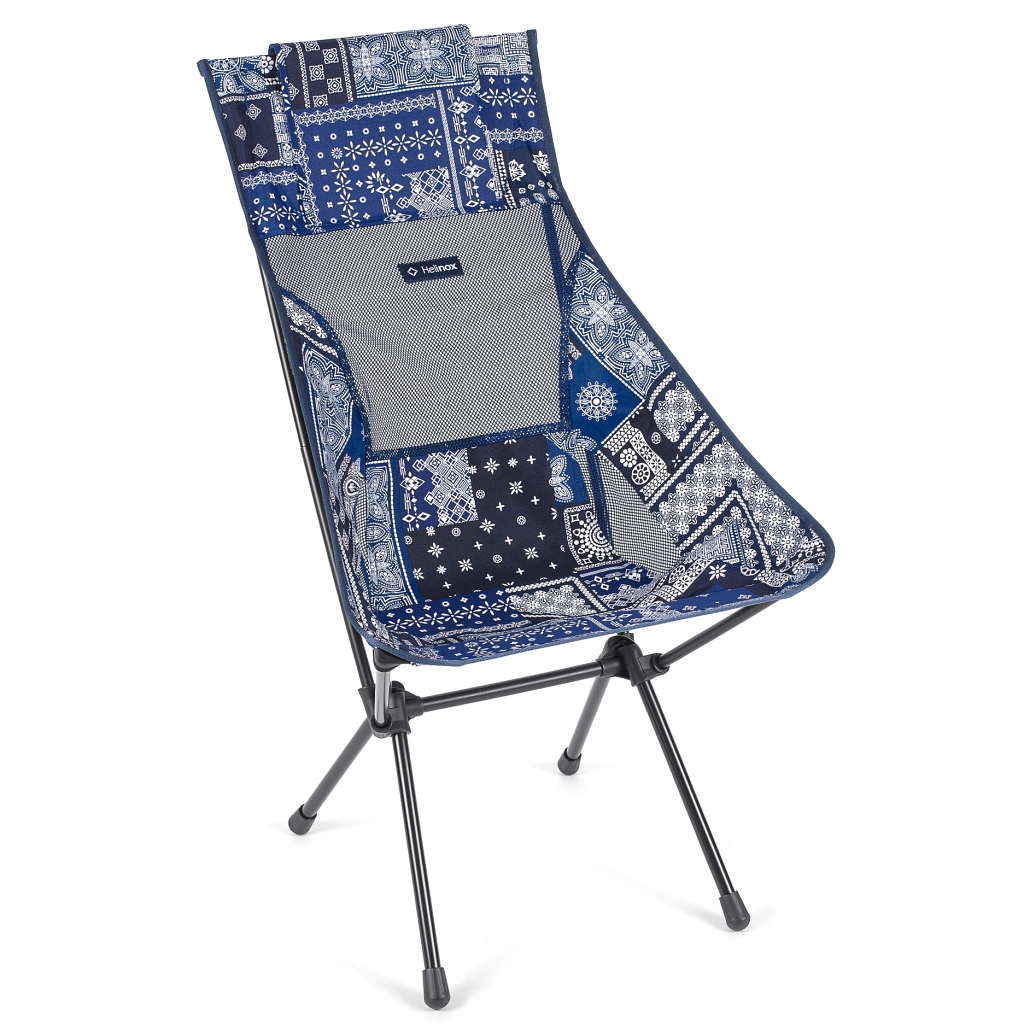 Helinox Sunset Chair 2022 with FREE Cup Holder - Blue Bandanna