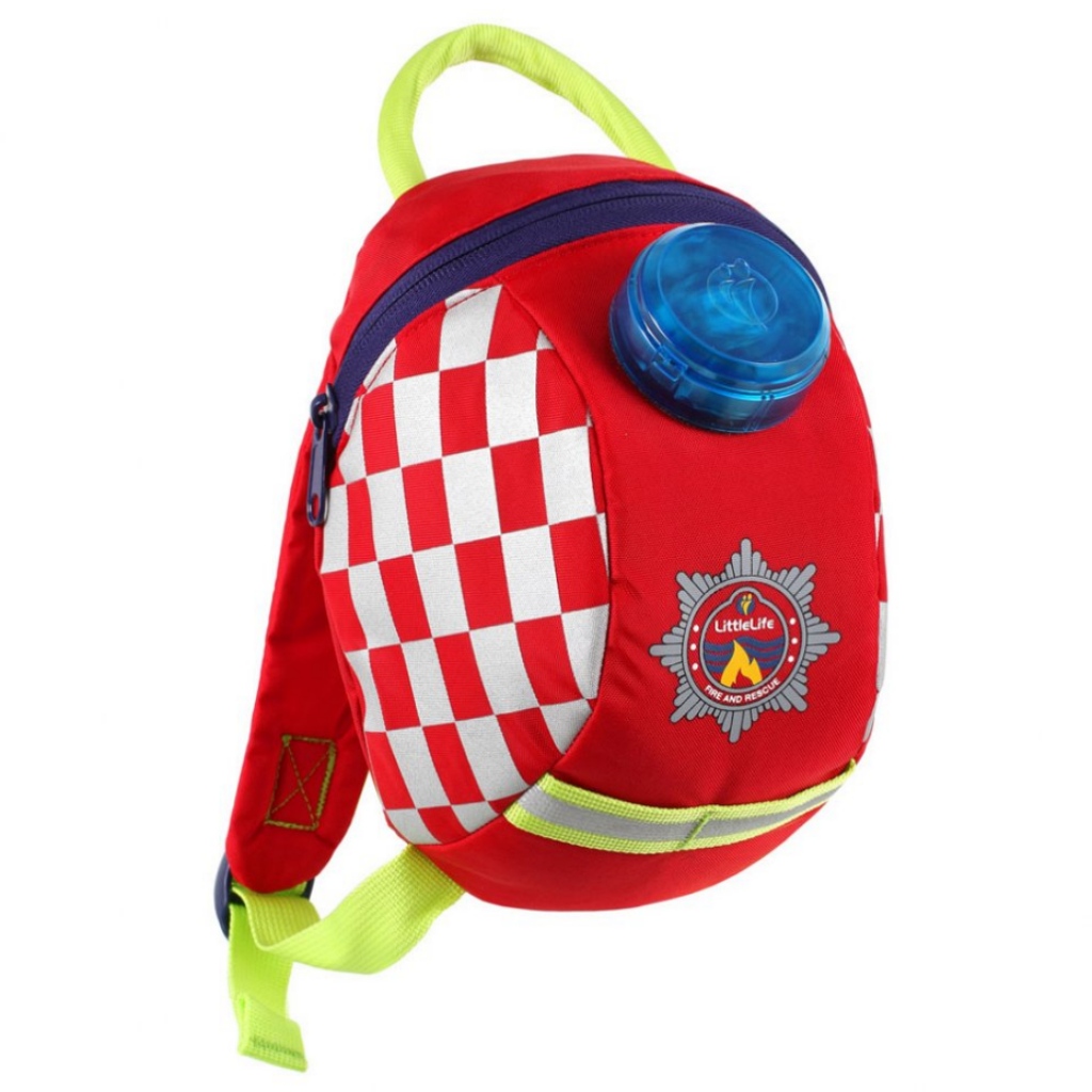 Littlelife Toddler Backpack with Rein - Fire Engine