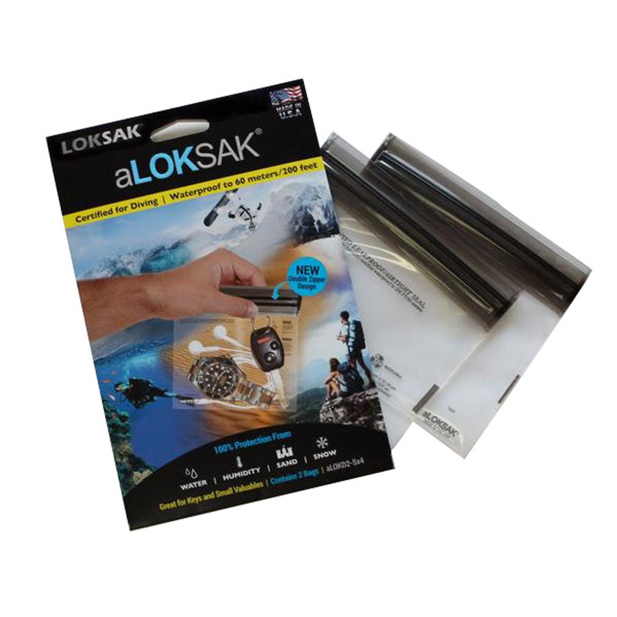 Loksak Waterproof Bags 2 Pack - aLoksak 2x  5" x 4"