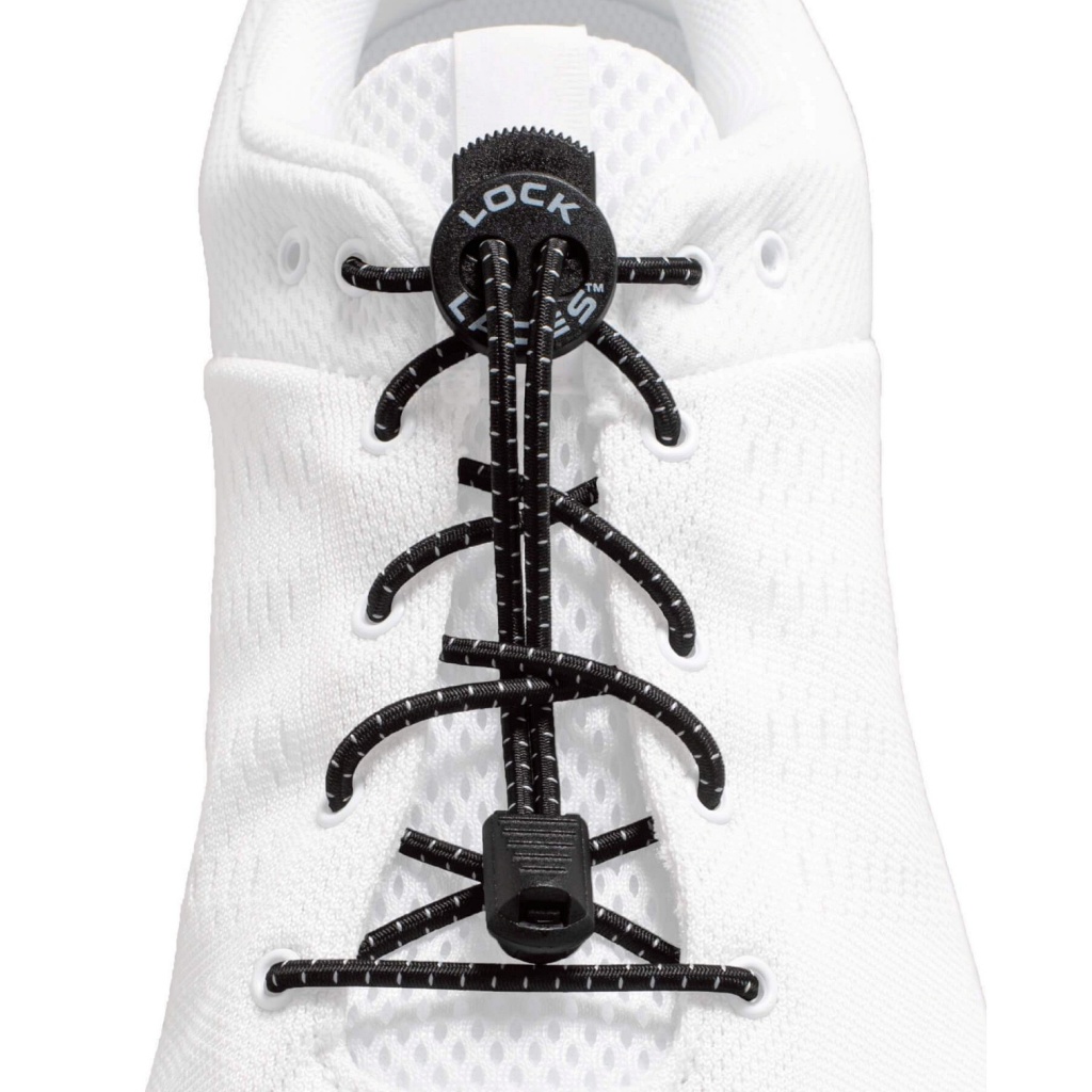 Lock Laces No Tie Pair of Shoe Laces - Black