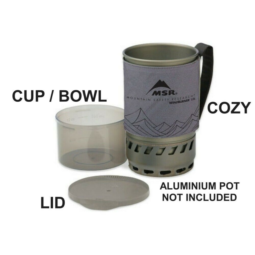 MSR Lid, Cozy & Bowl- fits MSR Windburner 1.0L Stove System