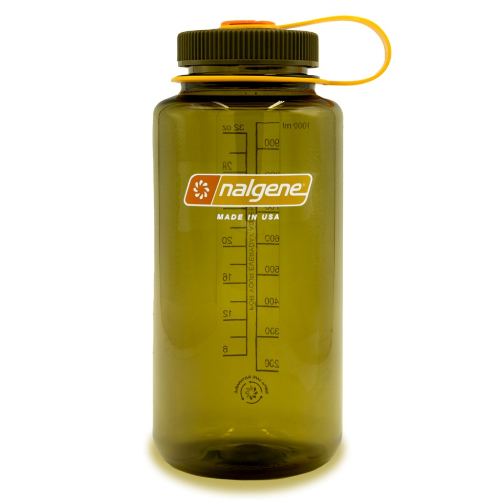 Nalgene 1L Wide Mouth Tritan Sustain Water Bottle - Olive