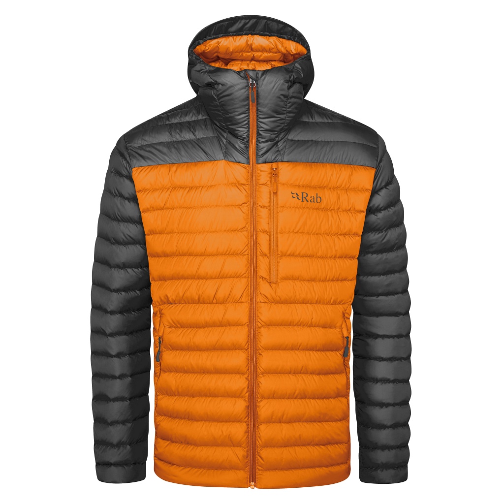 Rab Microlight Alpine Down Jacket Mens - Graphene / Marmalade