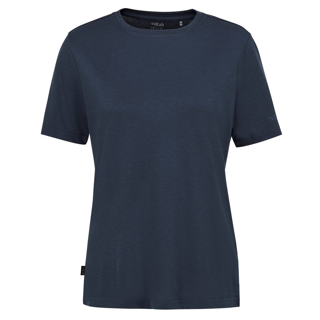 Rab Crimp Logo Tee Womens - Tempest Blue