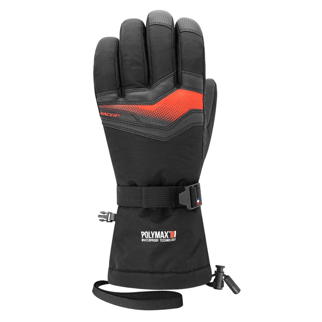 Racer Logic 3 Ski Gloves Mens - Black / Red