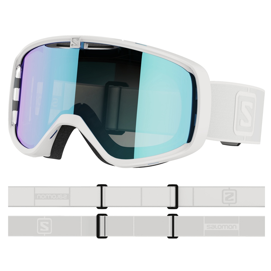 Salomon Aksium Ski Goggles Cat.2 Unisex - White Heather / Uni Mid Blue