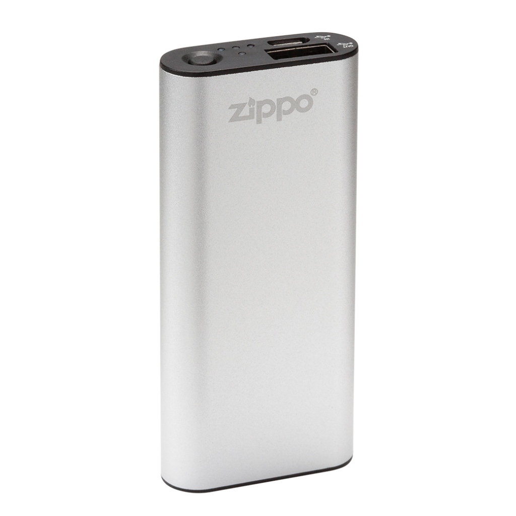 Zippo Heatbank 3-Hour Rechargeable Hand Warmer & Power Bank - Silver