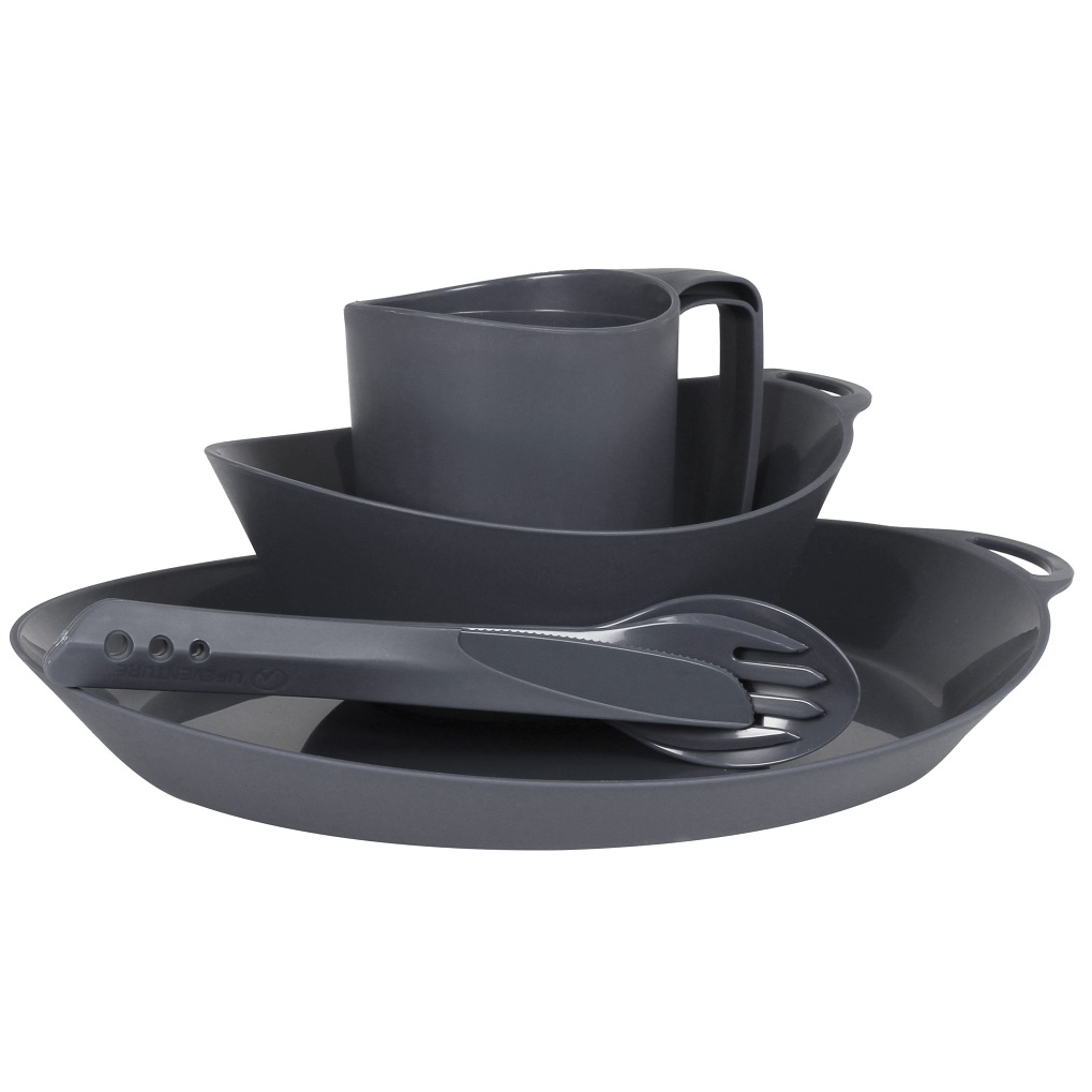Lifeventure Ellipse Camping Tableware Set - Graphite