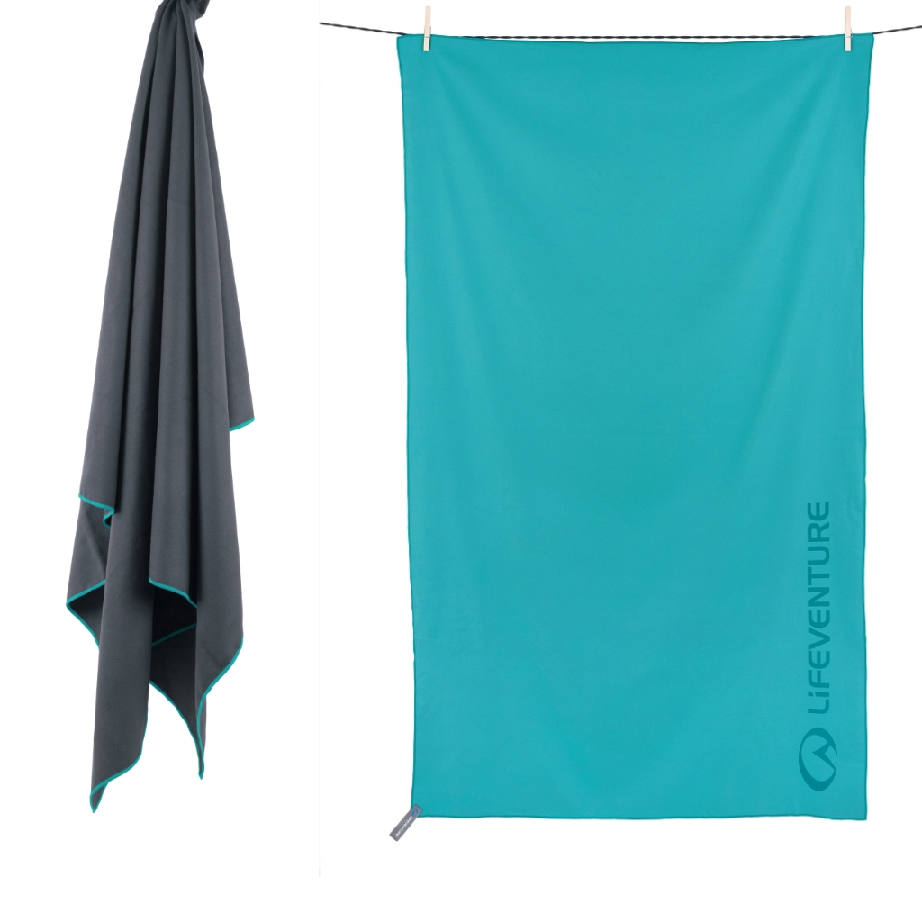 Lifeventure Recycled SoftFibre Trek Towel Large - Grey or Teal